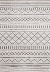 Emmett Cream Grey Tribal Inspired Frieze Rug, 7'10\" x 10'6\" Indoor Area Rug