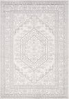 Fallon White Grey Elegant Faded Traditional Rug, 7'10\" x 10'6\" Indoor Area Rug