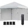 Outsunny 10' X 10' Pop Up Canopy Tent With Removable Sidewalls Carry Bag