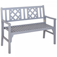 Outsunny Foldable Garden Bench,grey