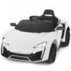 Costway 12v Kids Ride On Car 2.4g Rc Electric Vehicle W/ Lights Mp3 Openable Doors White
