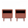 Ella Modern 20\" Nightstand in Terracotta (1-Drawer) - Set of 2