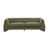 Harold 82.75\" Wood Boucle Sherpa 3-Seater Sofa,Olive Green Loveseat