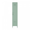 Naomi Modern 15\" Metal Storage Cabinet in Sage Green Armoire
