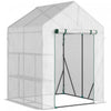Outsunny Greenhouse For Outdoor, Portable Greenhouse With 2-tier Shelf