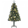 HOMCOM 5ft Prelit Artificial Christmas Tree with LED Lights and Decorations