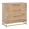 Janie 3-Drawer Rattan Accent Cabinet - Natural