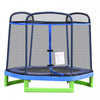 Outsunny 84.75\" Kids Trampoline 7 Ft Indoor Outdoor Trampolines With Safety Net Enclosure Built-in Zipper Padded Covering, For Boys And Girls, Blue