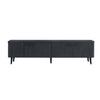 Jodie Mid-Century Modern 69\" Fluted TV Stand in Charcoal Gray