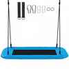 Qaba 60\" Platform Swing, Retangular Tree Swing Seat for Kids with Adjustable Height and Tree Straps, 660 lbs Capacity, for Indoor Outdoor Playground Up to 4 Children, Blue
