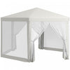 Outsunny Hexagonal Patio Gazebo Tent, Creamy White