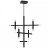 Dainolite Francesca Chandelier 42w Matte Black Acrylic Diffuser Lamp