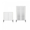 Abbey Modern 2-Piece Accent Storage Cabinets in White