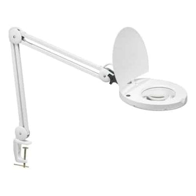 Dainolite LED Magnifier Lamp 8w 5d Lens White Finish|Lampe à loupe à lentille 5 D de Dainolite avec fini blanc et ampoule à DEL de 8 W