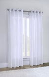 Astra White Silver Grommet Curtain Panel - 52\" X 84\"