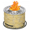 Outsunny Smokeless Fire Pit With Mat, 20\" Firepit, Magnesium Oxide, Yellow