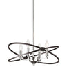 Dainolite Paloma 4 Light Chandelier Polished Chrome And Matte Black Finish Lamp