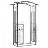 Outsunny 7' Metal Garden Arch W/ Gate, Decorative Arbor For Climbing Plant