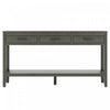 Emma 59.1'' Farmhouse Entryway Table with Drawers and Open Shelf,Grey Sofa Table