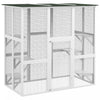 Pawhut Large Outdoor Catio Enclosure, Weatherproof Cat House With Asphalt Roof, Wooden Cat Patio Cage With 6 Balanced Platforms, 71\" X 39\" X 71\", White