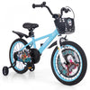 Costway 18\" Kid's Bike For 4-8 With Height-adjustable Handlebar & Saddle Handbrake Blue
