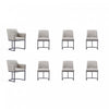 Serena Modern 8-Piece Dining Set in Light Gray Dining Chair