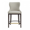 Blair Modern Wood Upholstered Counter Stool in Stone