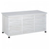 Outsunny Wooden Deck Box Outdoor Storage Container With Aerating Gap White
