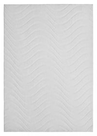 Pearl White Waves Washable Shag Area Rug 8'x10' Indoor Area Rug