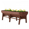 Outsunny 71'' X 32' X 28'' Wooden Raised Garden Bed, Planter Box With Non-woven Fabric, Free Standing Planting Container, Dark Red