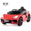 Costway 12v Electric Kids Ride On Car With Remote Control Wireless Connection Lights Red