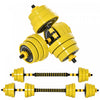 Soozier 44lbs Dumbbell & Barbell Adjustable Ergonomic Set Home Gym Exercise