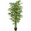 HOMCOM 6FT Artificial Bamboo Tree in Pot for Indoor, Green