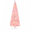 Homcom 7.5ft Snow Flocked Artificial Christmas Tree W/ Led Light