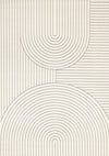 Forte White Grey Curved Arches Indoor Area Rug - 2'7\" x 4'11\"