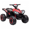 Aosom 12v Kids Atv, Four Wheeler Kids Quad With Music, Mp3, Headlights, High & Low Speed, Battery Powered Ride-On Electric Atv For Boys & Girls Gift, Red