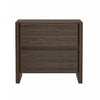 Linda Modern 24\" Nightstand in Walnut Brown (2-Drawer)
