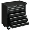 Homcom 7 Drawer Tool Chest Mobile Lockable Toolbox With Handle And Wheels
