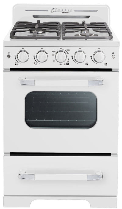 Classic Retro by Unique 24" Convection Gas Range - UGP-24CR W