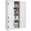 HOMCOM 48\" Kitchen Pantry, Kitchen Storage Cabinet with Shelves, White