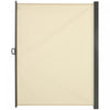 Outsunny 118\" X 79\" Retractable Side Awning Patio Outdoor Folding Privacy Screen With Resistance To Uv Rays & Wind, Cream White