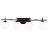 Dainolite Vivaldi 4 Light Vanity Light Matte Black Lamp