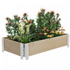 Outsunny Foldable Wooden Raised Garden Bed With Open Bottom