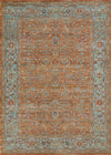 Hailey Traditional 9'3\" x 11'10\" Area Rug in Orange Indoor Area Rug