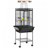 Pawhut 61.5 Inch Bird Cage Parakeet House For Cockatiel With Stand, Pull Out Tray, Play Top, Storage Shelf, Wood Perch, Food Container