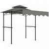 Outsunny 8' X 5' Grill Gazebo, Double Tiered Barbecue Gazebo, Light Grey