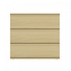 Molly Modern 26\" Nightstand in Natural Oak (3-Drawer)