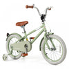 Costway 16\" Kids Bike With Adjustable Saddle Handlebar Removable Training Wheels Handbrake Green