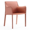 Manhattan Comfort Paris Saddle Leather Dining Chair - Clay