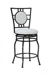 Townsend Faux Leather Adjustable Leg Bar Stool - Black